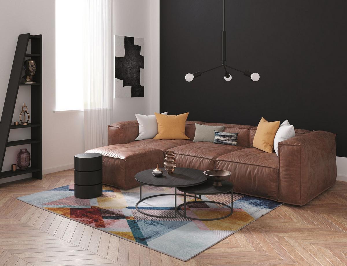 KURZFLORTEPPICH Rachele 90x160 cm - Multicolor, Textil (90/160cm) - Gino Falcone