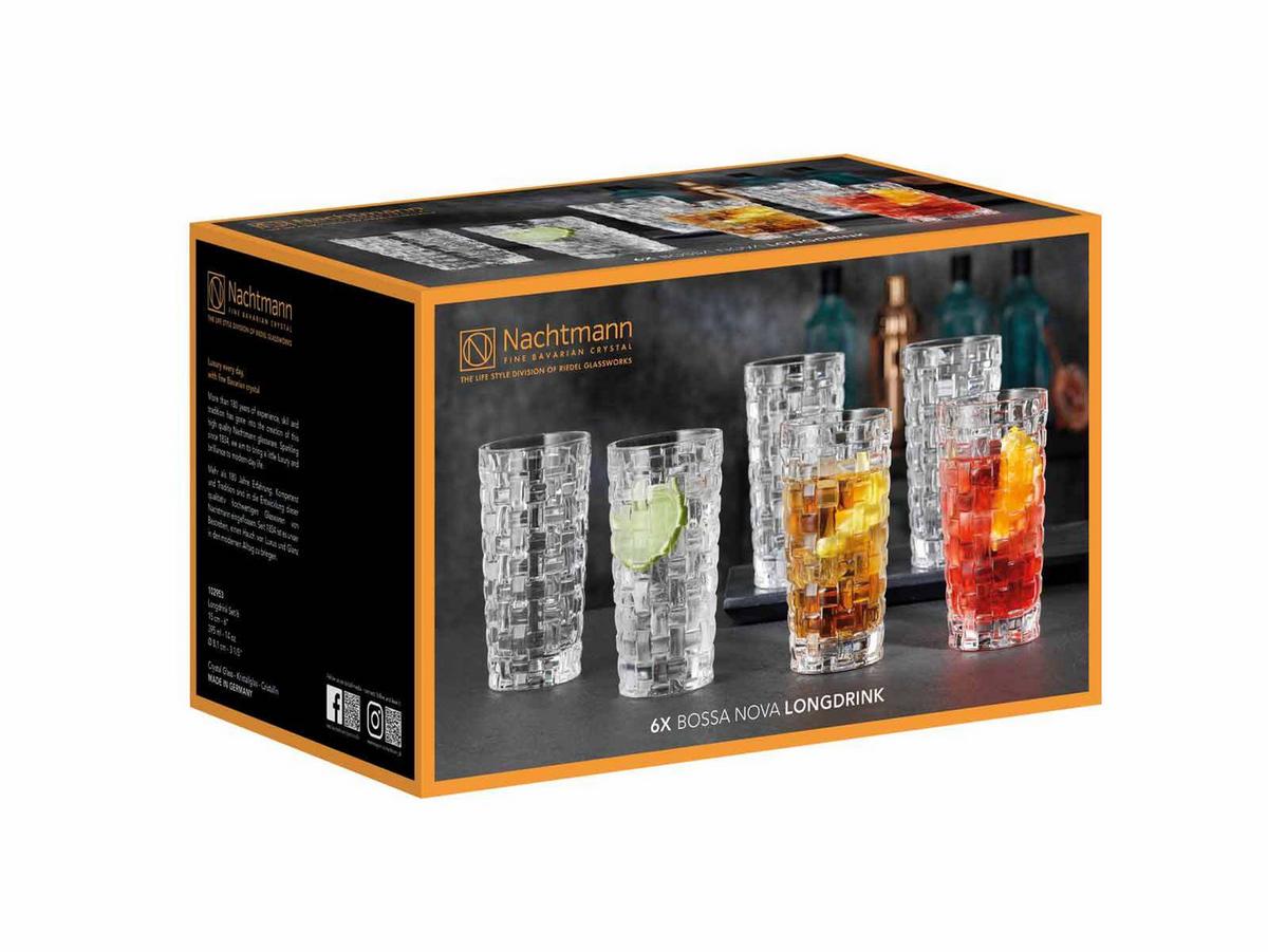 LONGDRINKGLÄSER Bossa Nova transparent 395 ml 6er Set - Transparent, Glas (0.395L) - Nachtmann