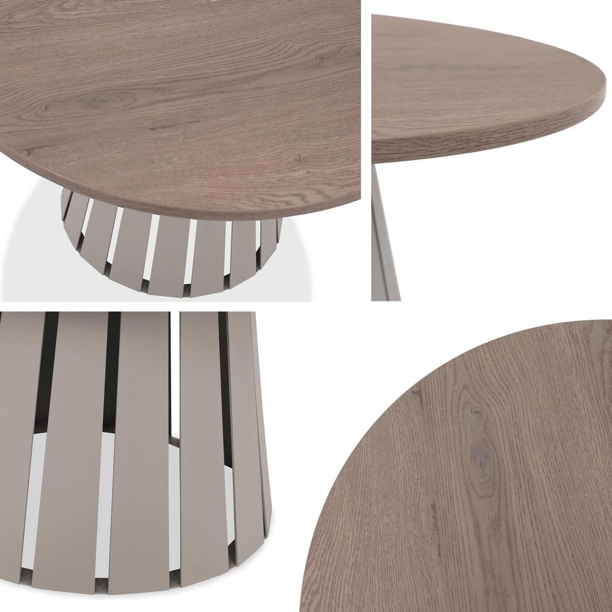 COUCHTISCH Circolo Cashmere - Kaschmir/Naturfarben, Holzwerkstoff/Metall (75/75/45cm) - MIRJAN24