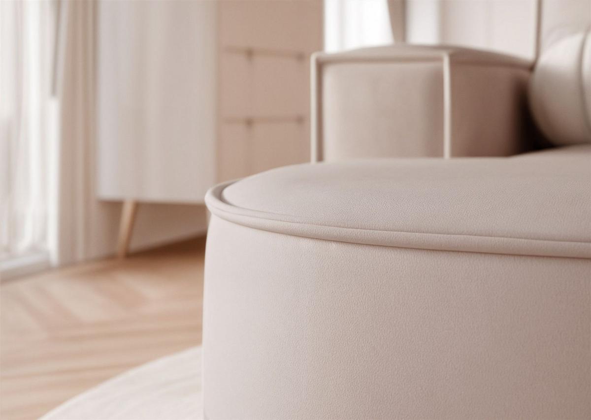ECKSOFA Arlet In Stoff Riviera - Beige, Holzwerkstoff/Textil (277/156cm) - Fun Möbel