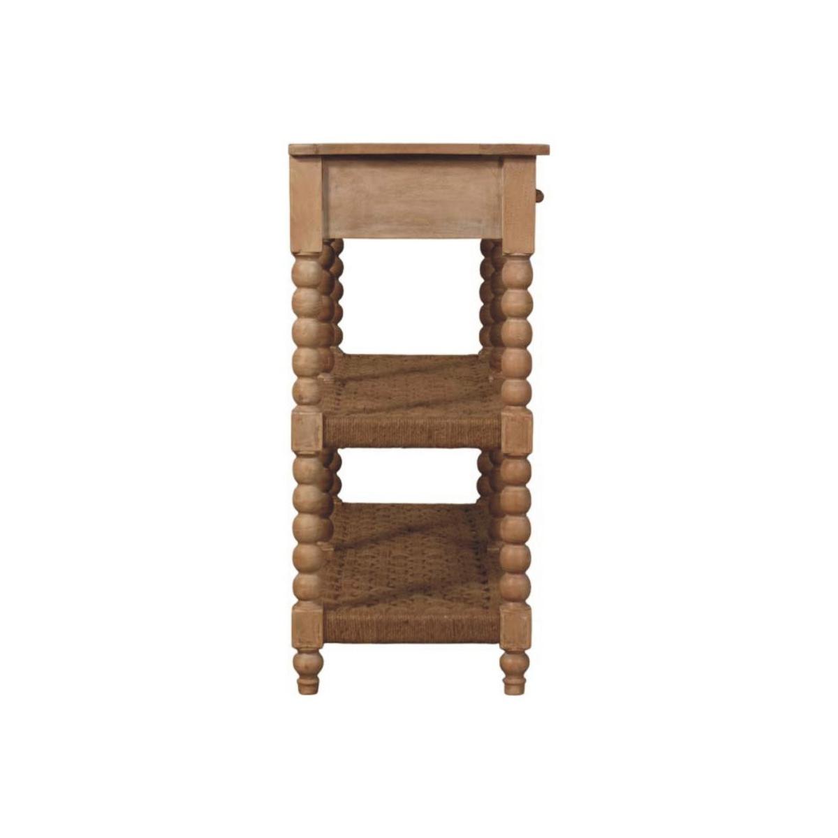 KONSOLENTISCH mit Stonedrift-Holz-Finish, 2 Schubladen, 4 offene Ablagen, hellbraun - Braun, Holz (40/115/88cm) - Artisan Furniture