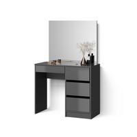 SCHMINKTISCH Imola Anthrazit 90 cm mit Spiegel - Anthrazit, Holzwerkstoff (90/75/40cm) - Livinity®
