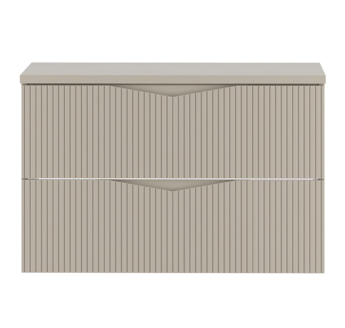 WASCHBECKENUNTERSCHRANK Calen 2 Schubladen Cashmere - 80 x 46 x 52 cm - Kaschmir, Holz (80/52/46cm) - Badplaats