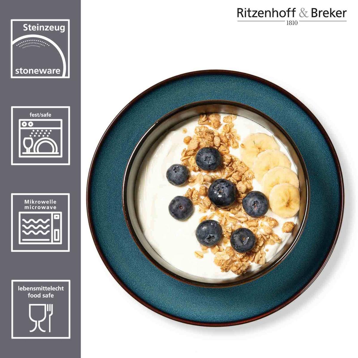 FRÜHSTÜCKS-SET Bali blau 12-tlg. - Blau, Keramik (2/2/2cm) - Ritzenhoff Breker
