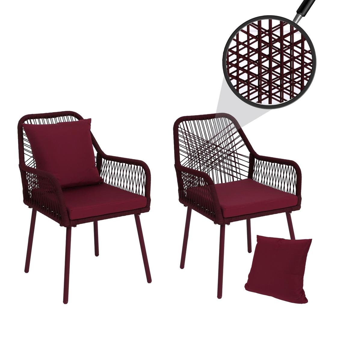 GARTENSTUHL Bordeaux - Bordeaux, Textil (54/81/62cm) - MCW