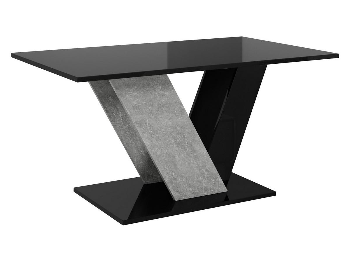 COUCHTISCH Dubai - Schwarz Hochglanz/Grau, Holzwerkstoff (60/100/55cm) - MIRJAN24