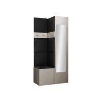 GARDEROBEN-SET Orion XXV - Kaschmir/Schwarz, Holzwerkstoff/Kunststoff (82/186/46cm) - MIRJAN24