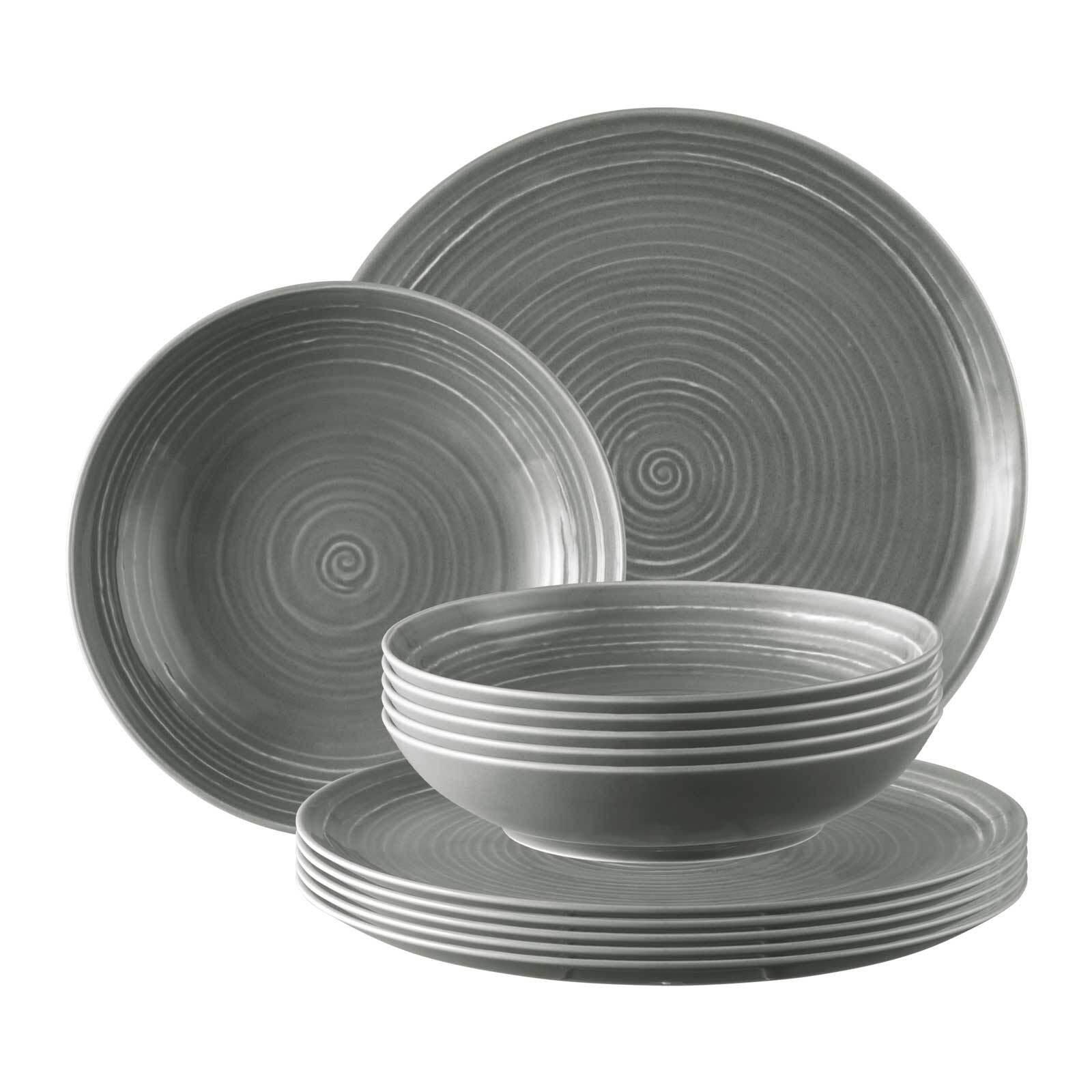 TAFELSERVICE Terra Perlgrau 12-tlg. - Grau, Keramik (2/2/2cm) - Seltmann Weiden