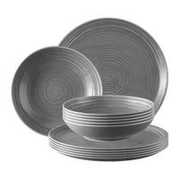 TAFELSERVICE Terra Perlgrau 12-tlg. - Grau, Keramik (2/2/2cm) - Seltmann Weiden
