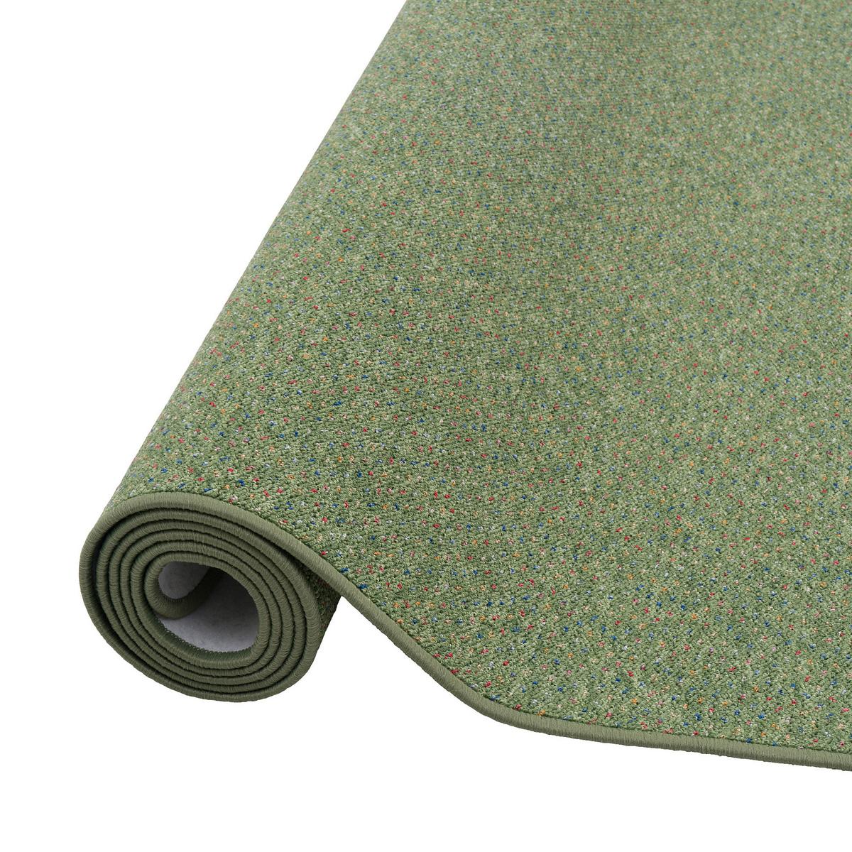 LÄUFER TEPPICH SCHLINGEN TEPPICH ALMA MELIERT - Grün, Textil (100/400cm) - Snapstyle