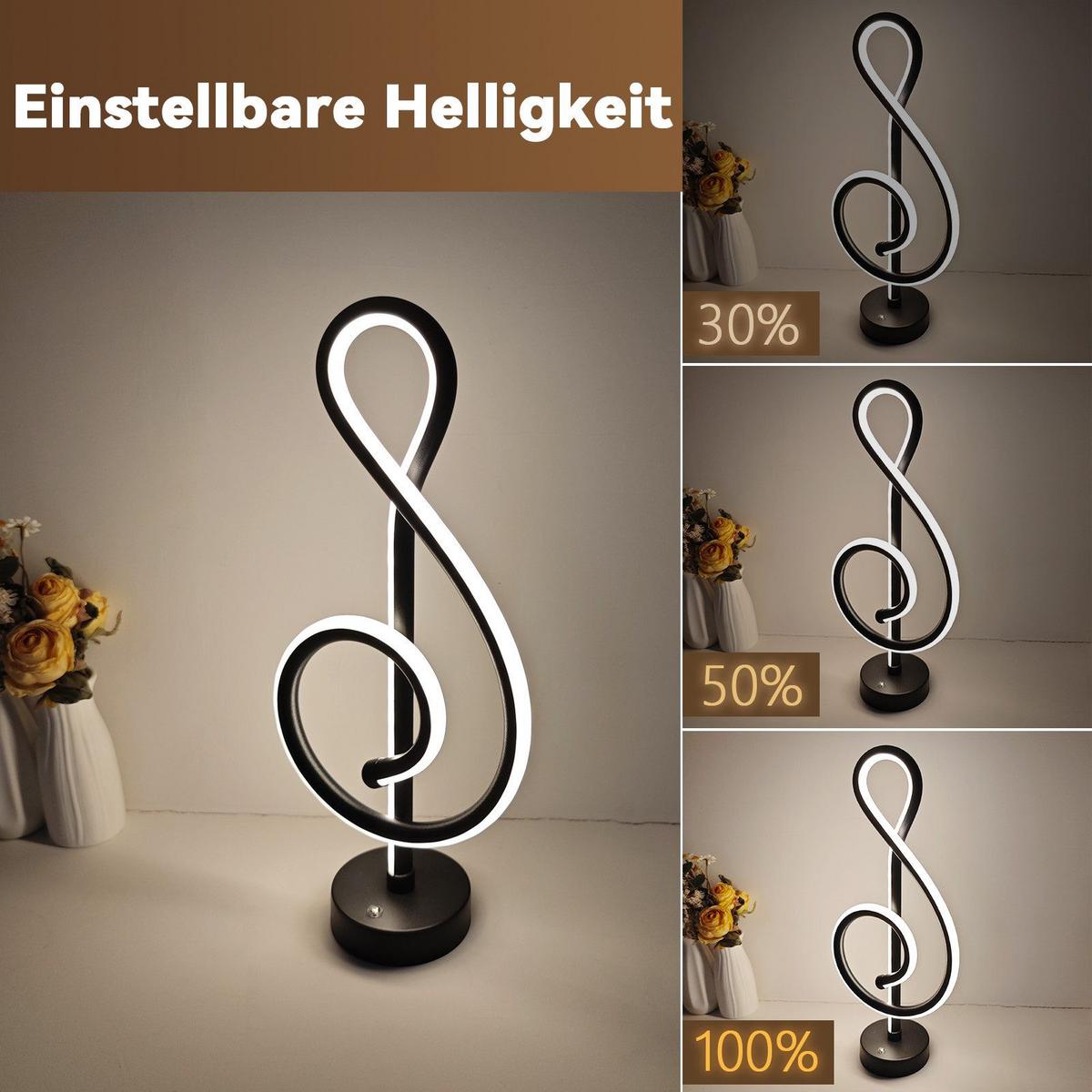 TISCHLEUCHTE Seebar 16.5/2.5/38.5 cm - Schwarz, Metall (38.5/16.5/2.5cm) - ZMH