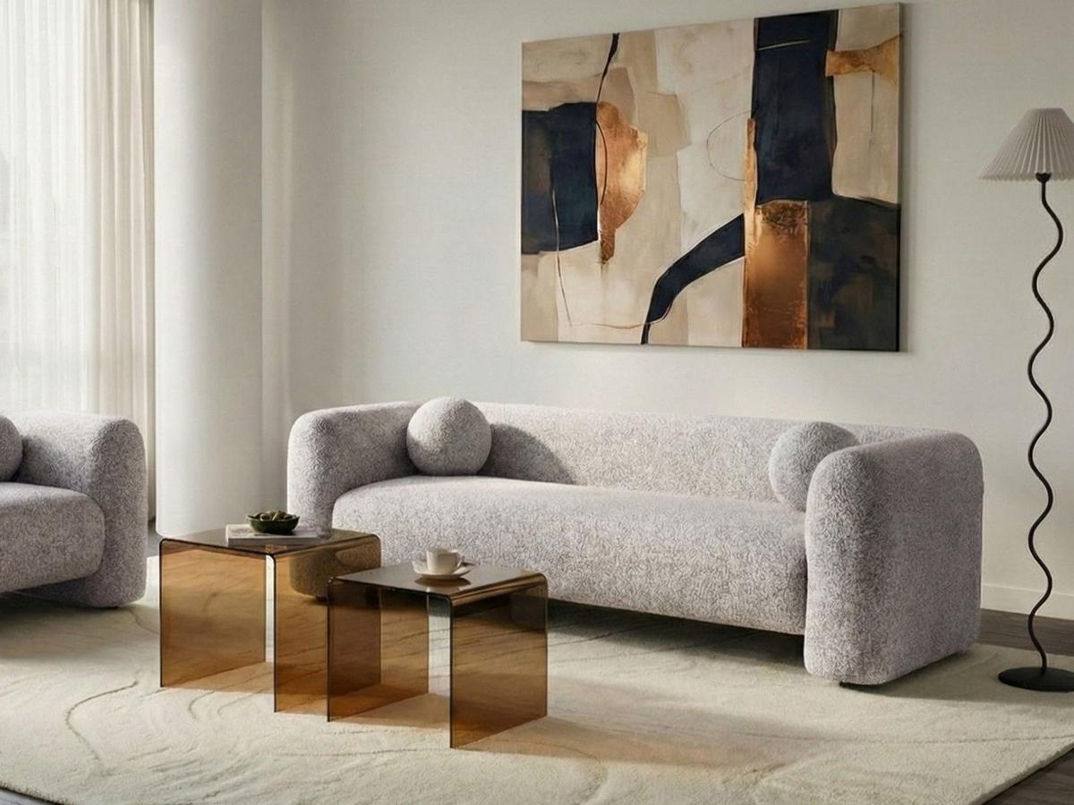 SOFA Beige Leiren - Beige, Textil (224/66/87cm) - Beliani