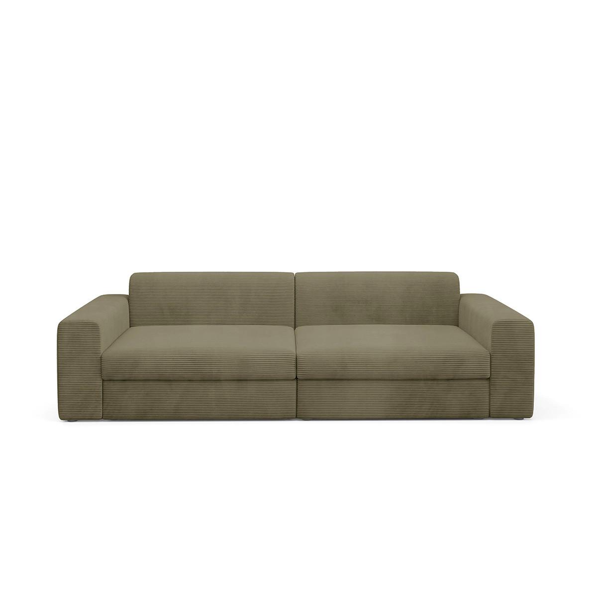 SOFA Paola 3 Sitzplätze Grün - Grün, Holz (272/86/120cm) - Petits-meubles