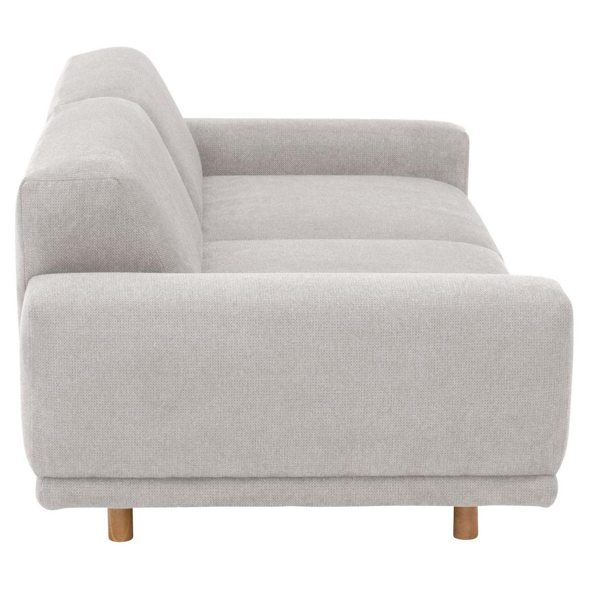 SOFA 2,5-Sitzer Kattryna Flachgewebe silber - Silberfarben, Kunststoff (202/70/92cm) - 58aufmkessel