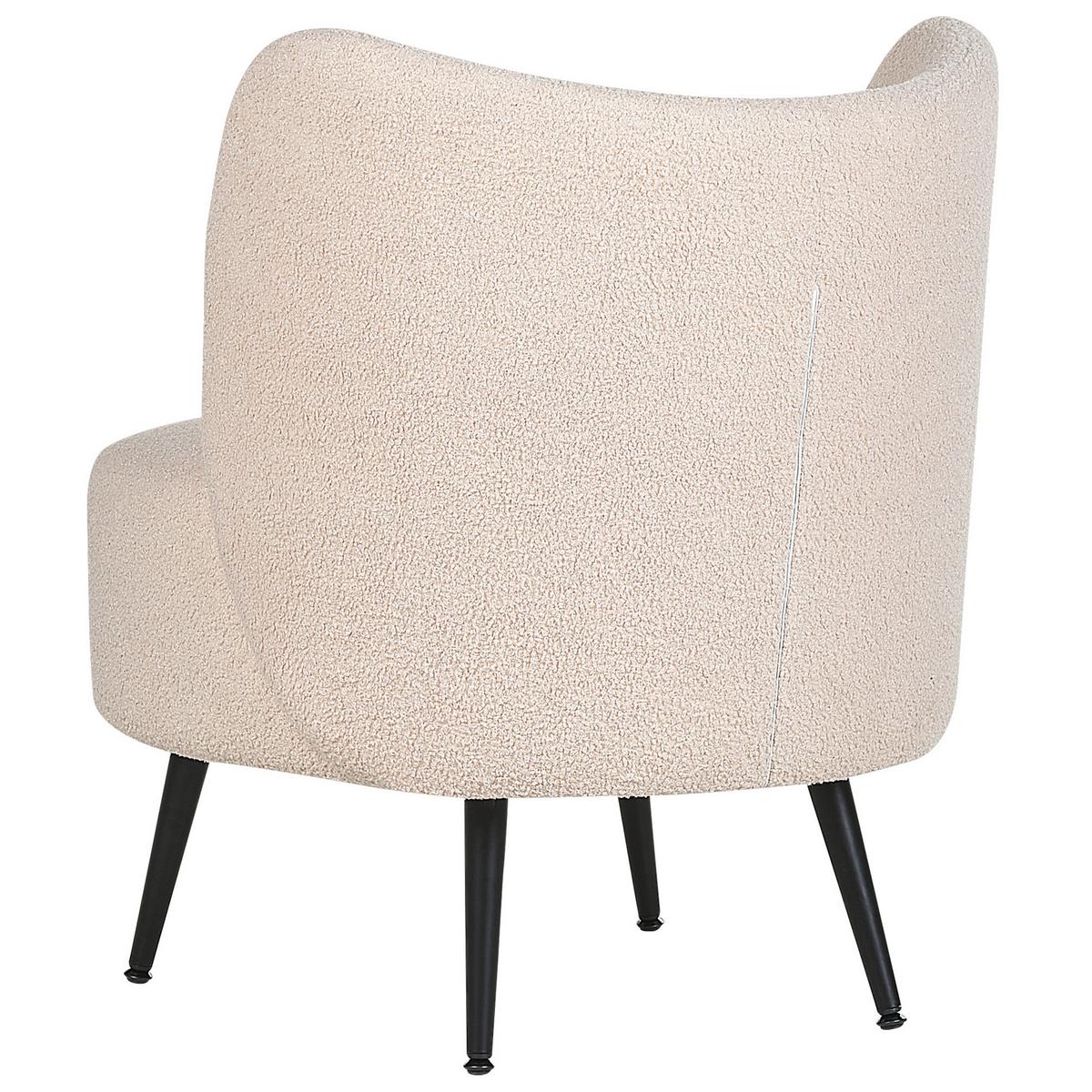SESSEL BOUCLE Beige Otsby - Beige, Holz/Textil (60/76/55cm) - Beliani