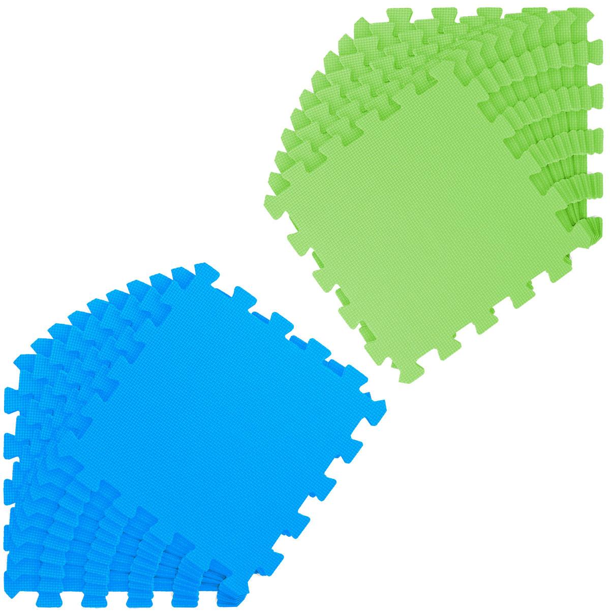 SPIELMATTE ab Null - 180/90/1 cm Puzzlematte Grün - Multicolor, Kunststoff (30/30cm) - Littletom