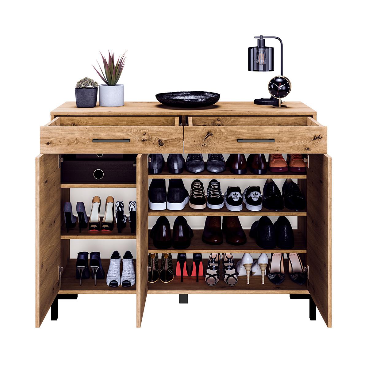 SCHUHMÖBEL Liora Holz - Braun, Holzwerkstoff (120/94/34cm) - Petits-meubles