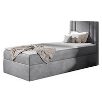 BOXBETT Carmen Mini, Seite zum Öffnen des Bettkastens: Rechts - H3 - Silberfarben, Holz (90/200cm) - MIRJAN24