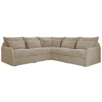 ECKSOFA VERSO L Creme Plüsch - Creme/Schwarz, Kunststoff/Textil (270/270cm) - MKS