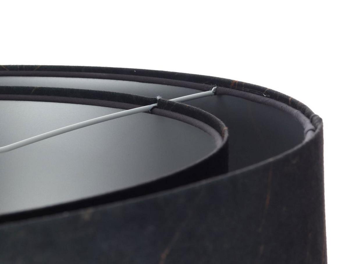 HÄNGELEUCHTE Schwarz 50/23 cm - Silberfarben, Kunststoff (50/1/23cm) - ONZENO