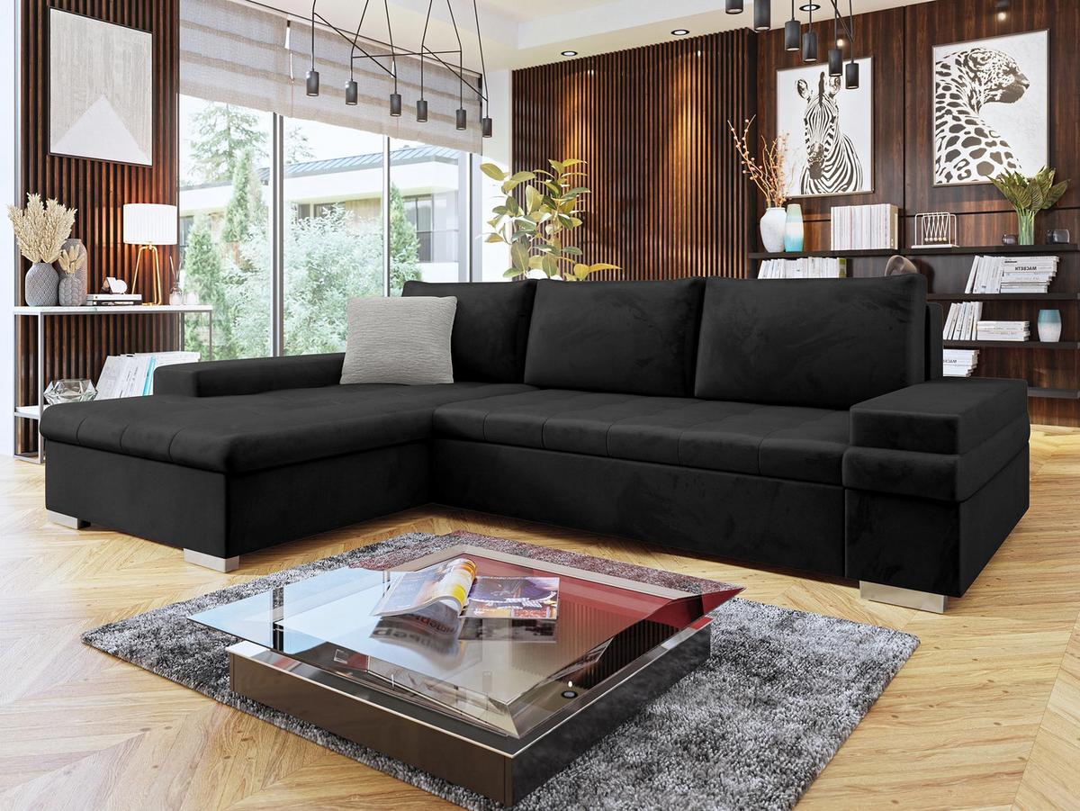 ECKSOFA Bangkok Mini Premium - Silberfarben/Hellgrau, Holz/Textil (274/182cm) - MIRJAN24