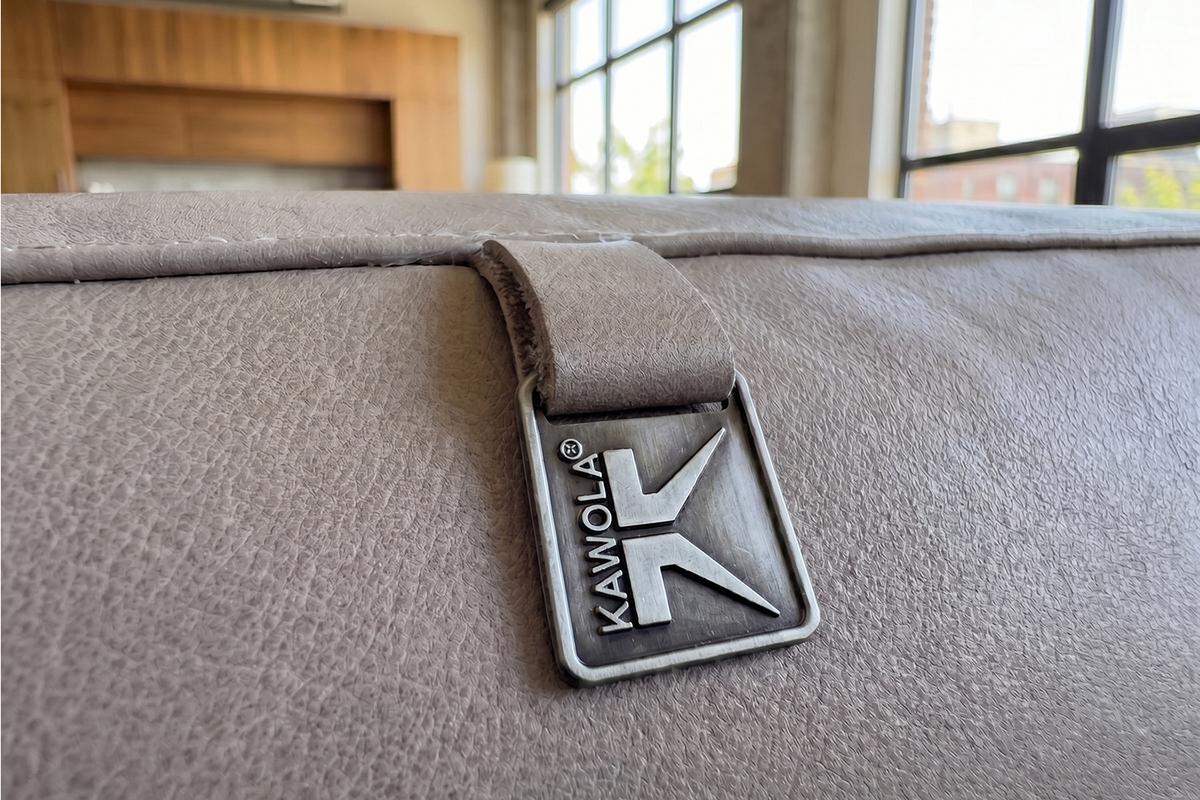 SOFA CELESTE Grau Leder - Schwarz/Grau, Leder/Kunststoff (302/114cm) - KAWOLA
