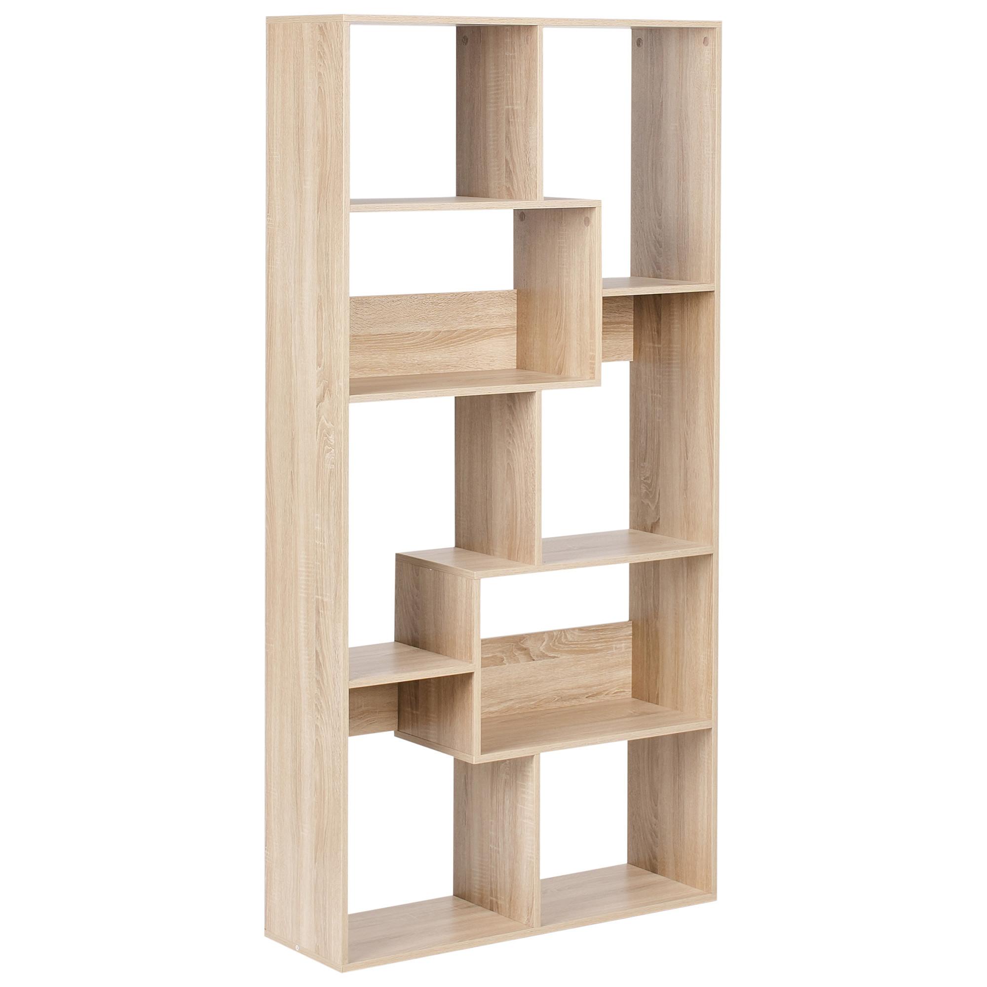 BÜCHERREGAL mit 6 Ebenen 180 cm Hellbraun Chateh - Hellbraun, Holzwerkstoff (90/180/29cm) - Beliani