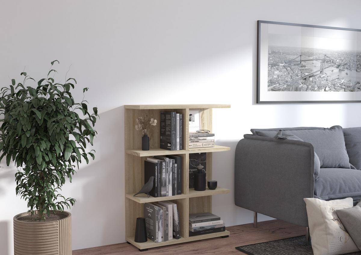 BÜCHERREGAL DUOMO 83,2x29,7x112,5 cm, Regal Sonoma Eiche - Sonoma Eiche, Holzwerkstoff (83.2/112.5/29.7cm) - MASSENO