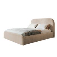 BETT 120x200 - Polsterbett mit Bettkasten und Metallrahmen - Modern Betten - Amor-Samtstoff - Kollektion Vienna - Beige - Beige, Holz/Textil (120/200cm) - Alpi-Möbel