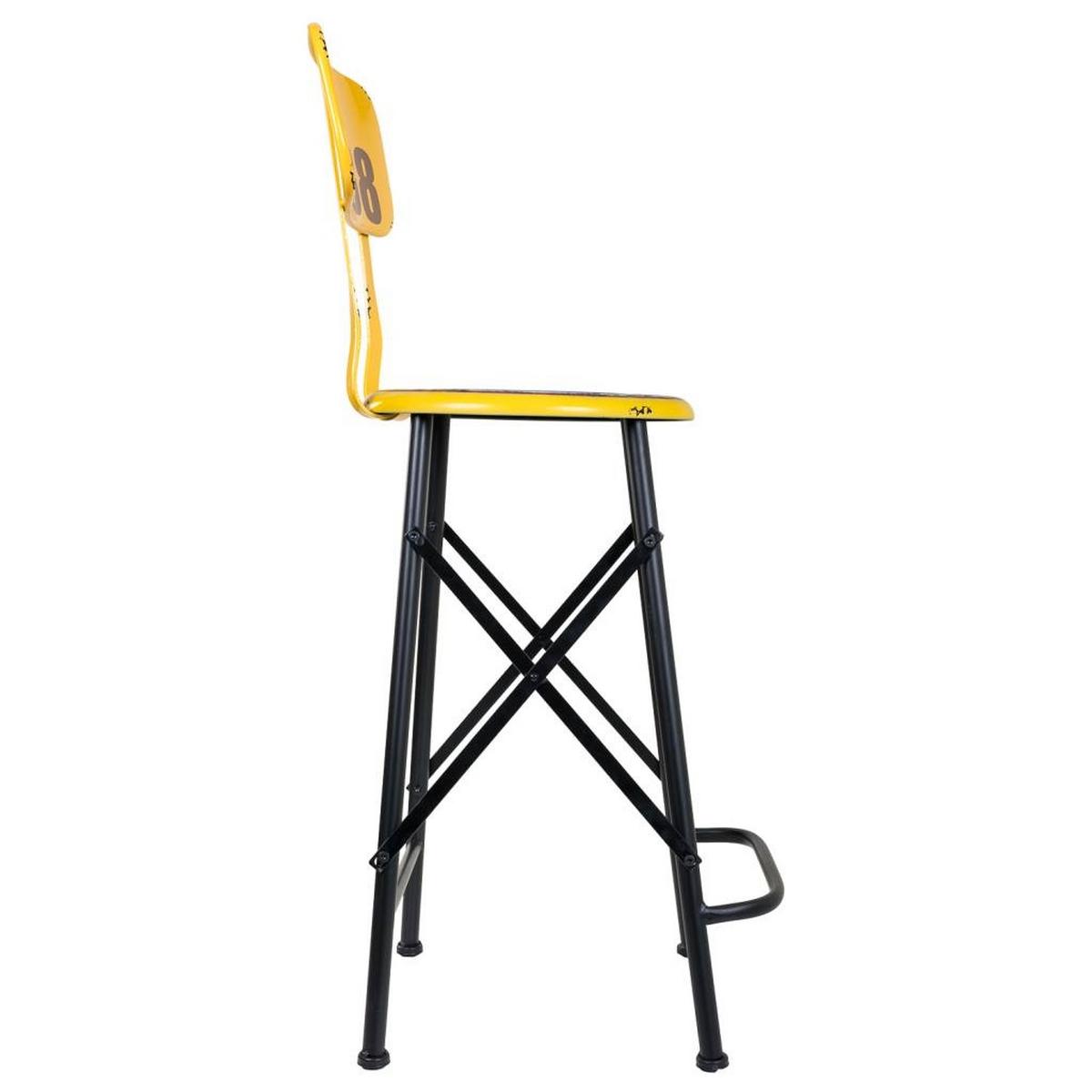 HOCKER aus Metall, gelb, 46x100x40cm - Braun, Metall (46/100/40cm) - Wanderlust