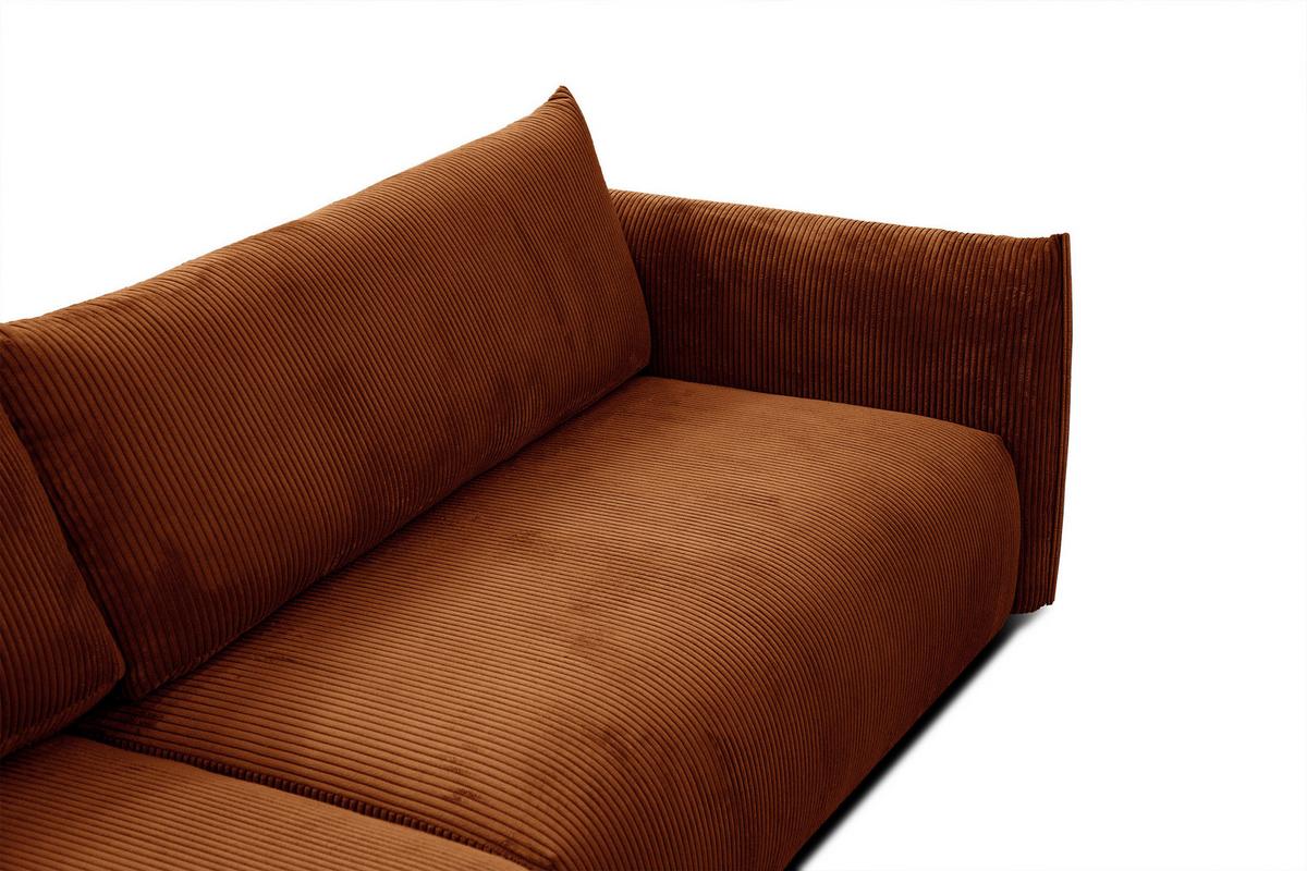ECKSOFA TAUER 5-Sitzer, orange - Schwarz/Orange, Holzwerkstoff/Kunststoff (174/292cm) - Wozimo