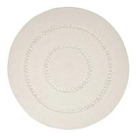 TEPPICH geflochten rund mit Häkel-Muster 150 cm - Creme, Textil (150/150cm) - Homescapes