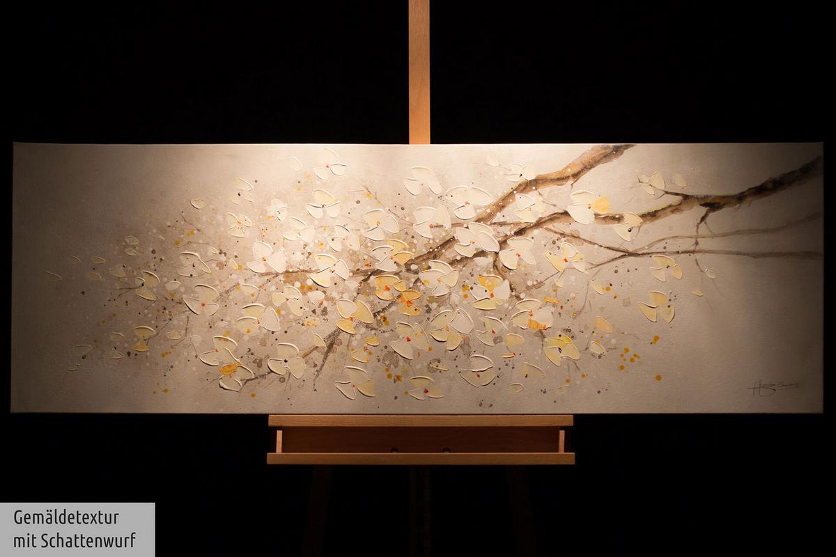 ÖLGEMÄLDE 150/50 cm - Weiß, Holz/Textil (150/50cm) - KUNSTLOFT