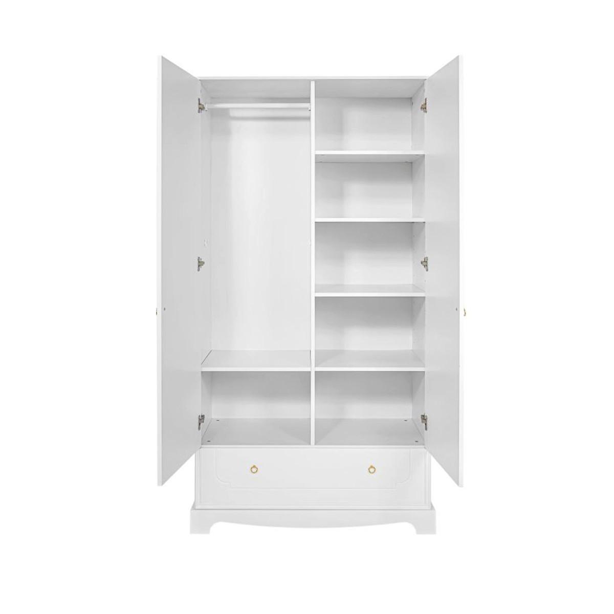 SCHRANK 2 Türen Royal Weiß - Weiß, Holzwerkstoff (103/195/50cm) - Petits-meubles