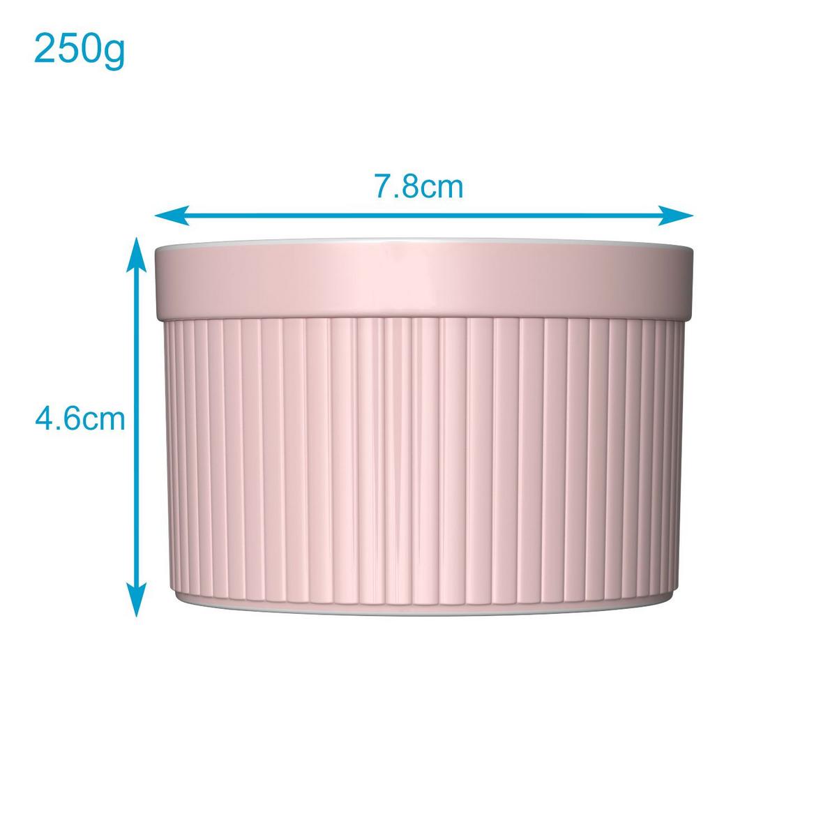 SOUFFLE AUFLAUFFORM Porzellan (6-tlg.) - Pink, Keramik (7.8/4.6/7.8cm) - Intirilife