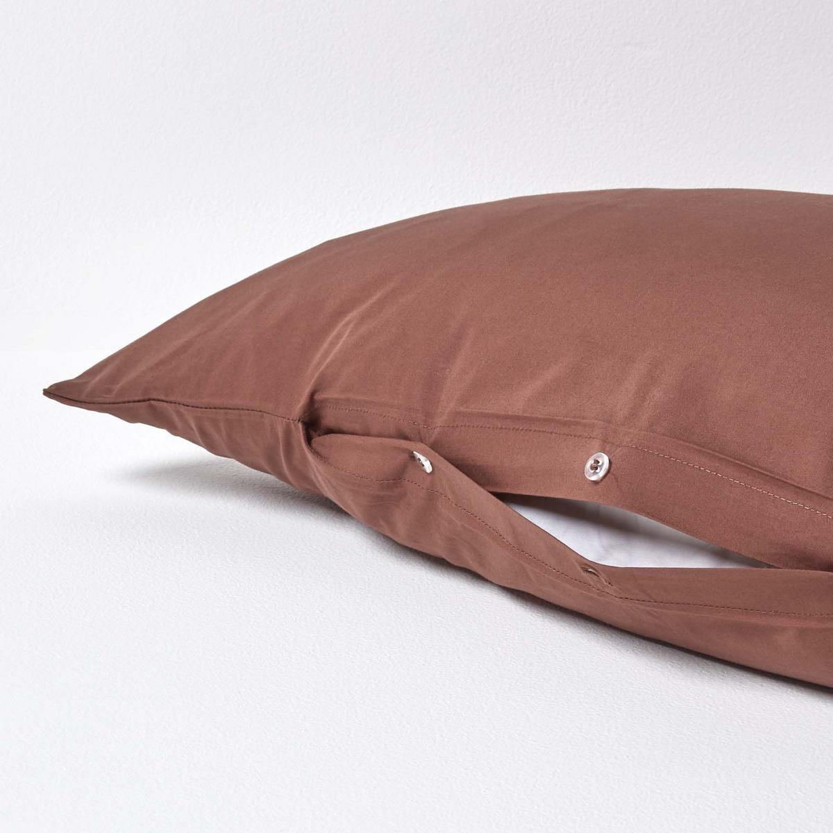 KISSENBEZUG für V-Form-Kissen, Perkal, Fadendichte 200 - Braun, Textil (38/76cm) - Homescapes