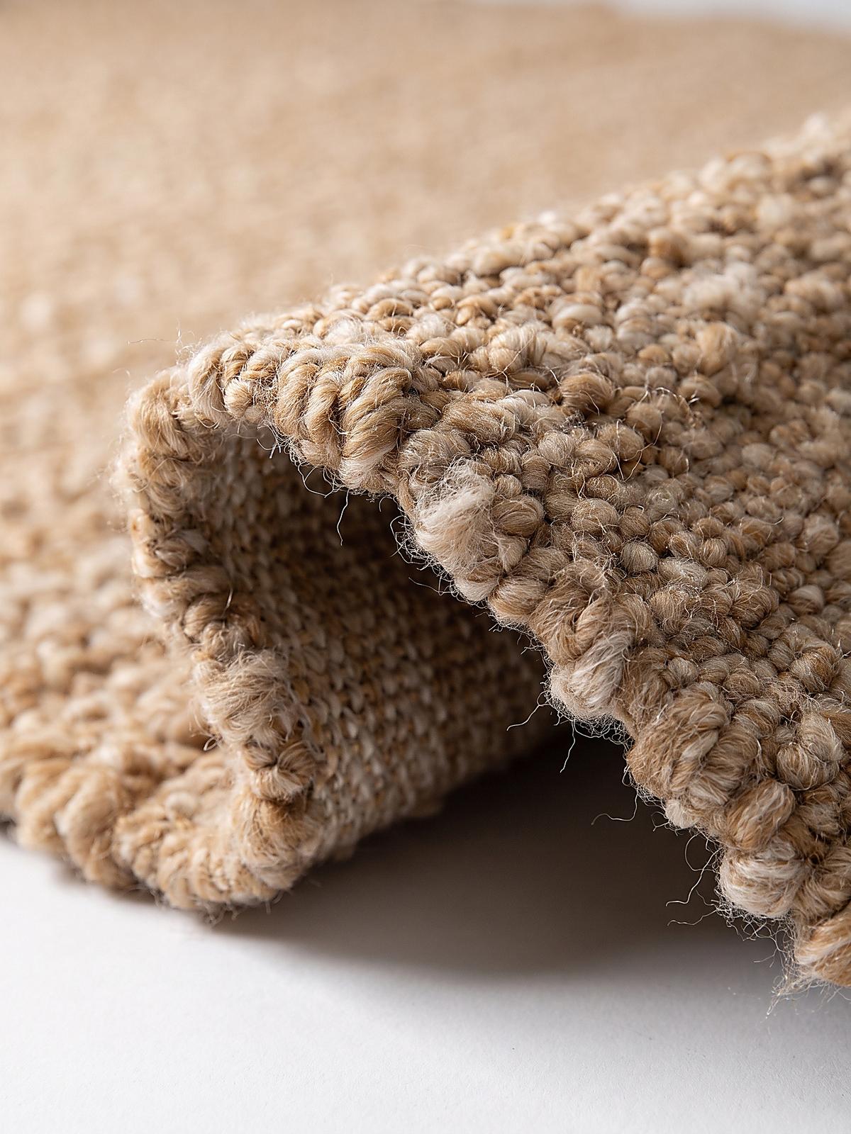 TEPPICH Kurzflor, handgewebt, GLAVEN, in Natur, Bouclé-Struktur, 200 x 290 cm - Beige, Textil (200/290cm) - KADIMA DESIGN