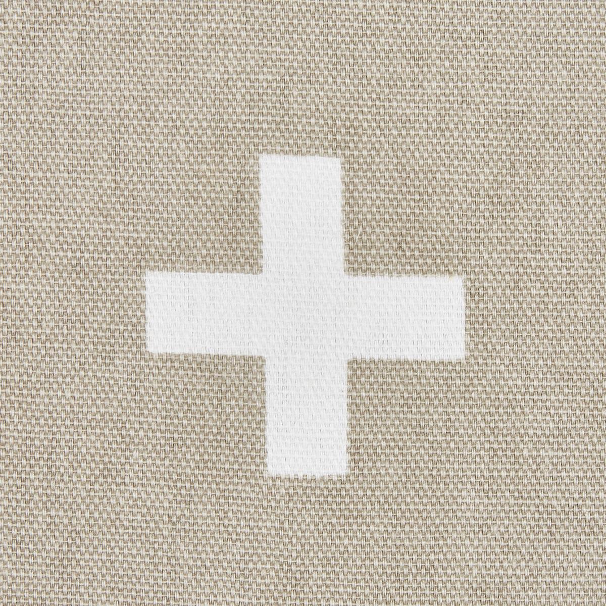 DEKOKISSEN 2er-Set Taupe 45/45 cm Velleia - Taupe/Weiß, Naturmaterialien (45/45cm) - Beliani