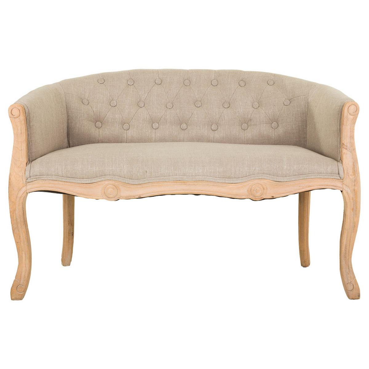 SOFA aus Holz 107x61x70 cm - Beige, Holz (107/70/61cm) - Wanderlust