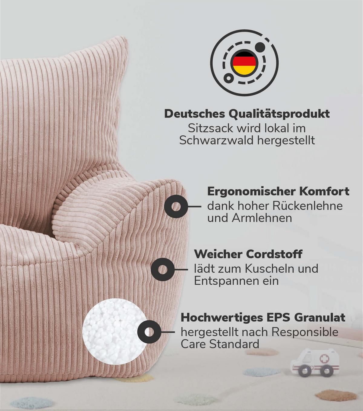 KINDERSESSEL Der Pausenheld - Pink, Textil (52/57/53cm) - Mokebo