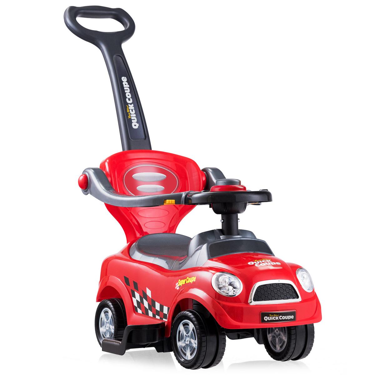 SCHIEBEWAGEN Rot - Rot, Kunststoff (89/84/43cm) - COSTWAY