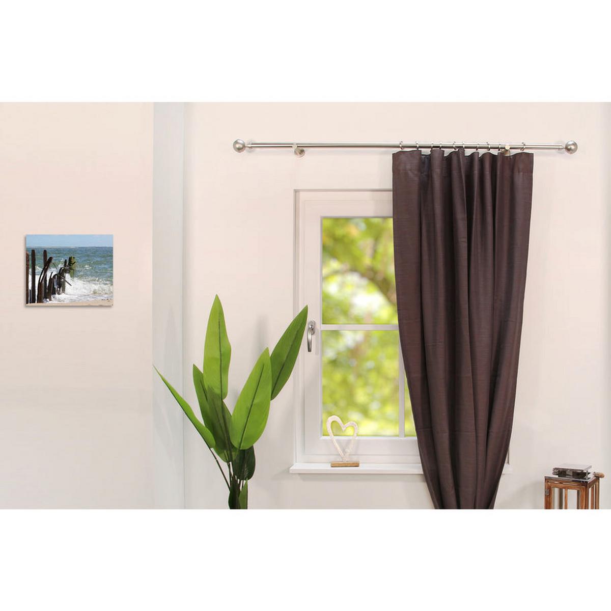 GARDINENSTANGE 1-lauf Kugel - Silberfarben, Metall (430cm) - Deco-Raum