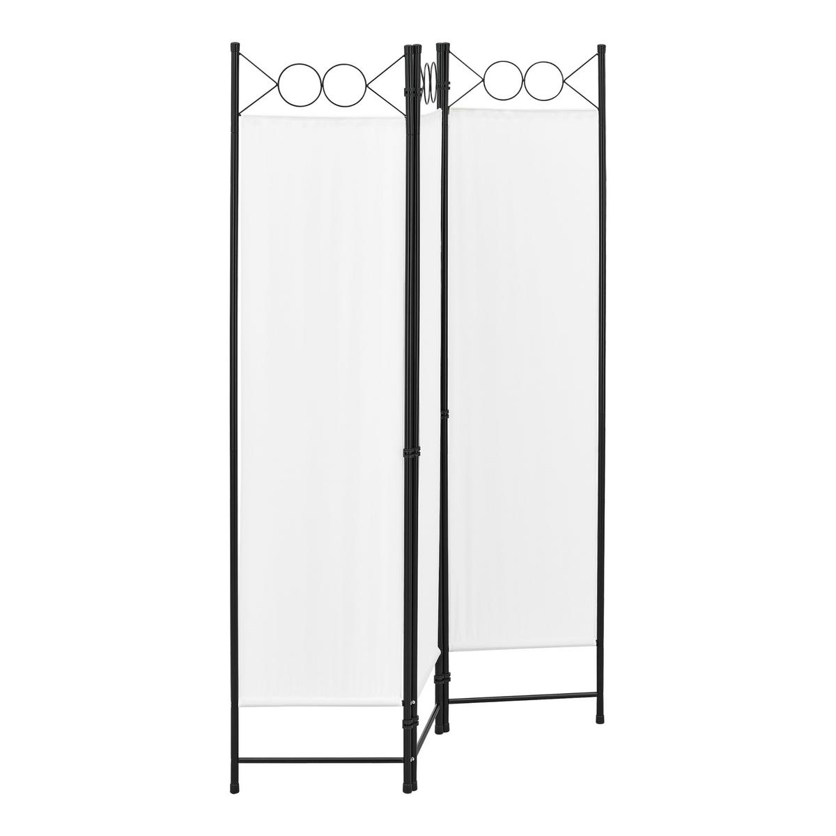 SICHTSCHUTZ Saragossa - Weiß, Textil/Metall (120/2cm) - [en.casa]