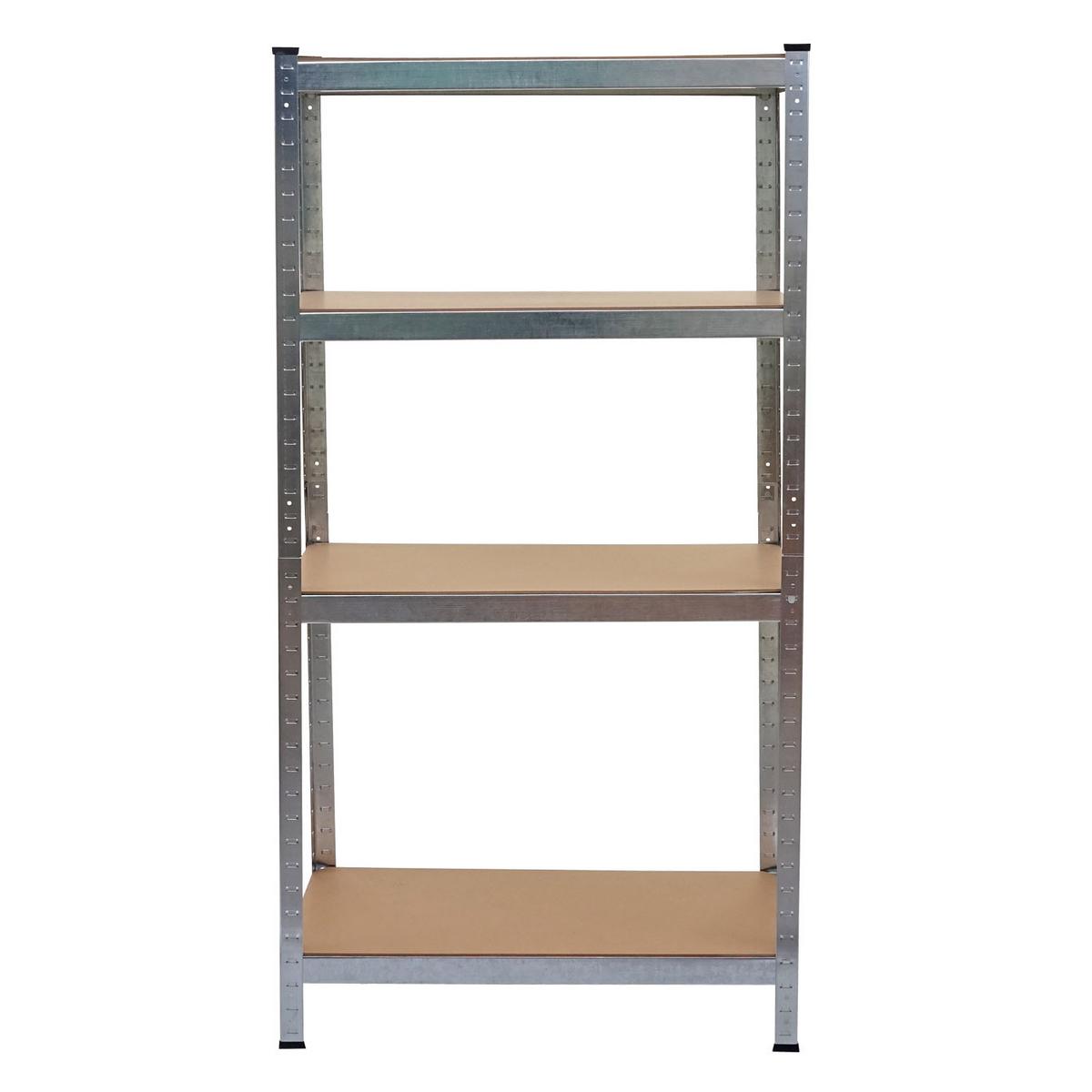 SCHWERLASTREGAL Silbergrau, Braun 2er-Set - Braun/Grau, Metall (80/160/40cm) - MCW