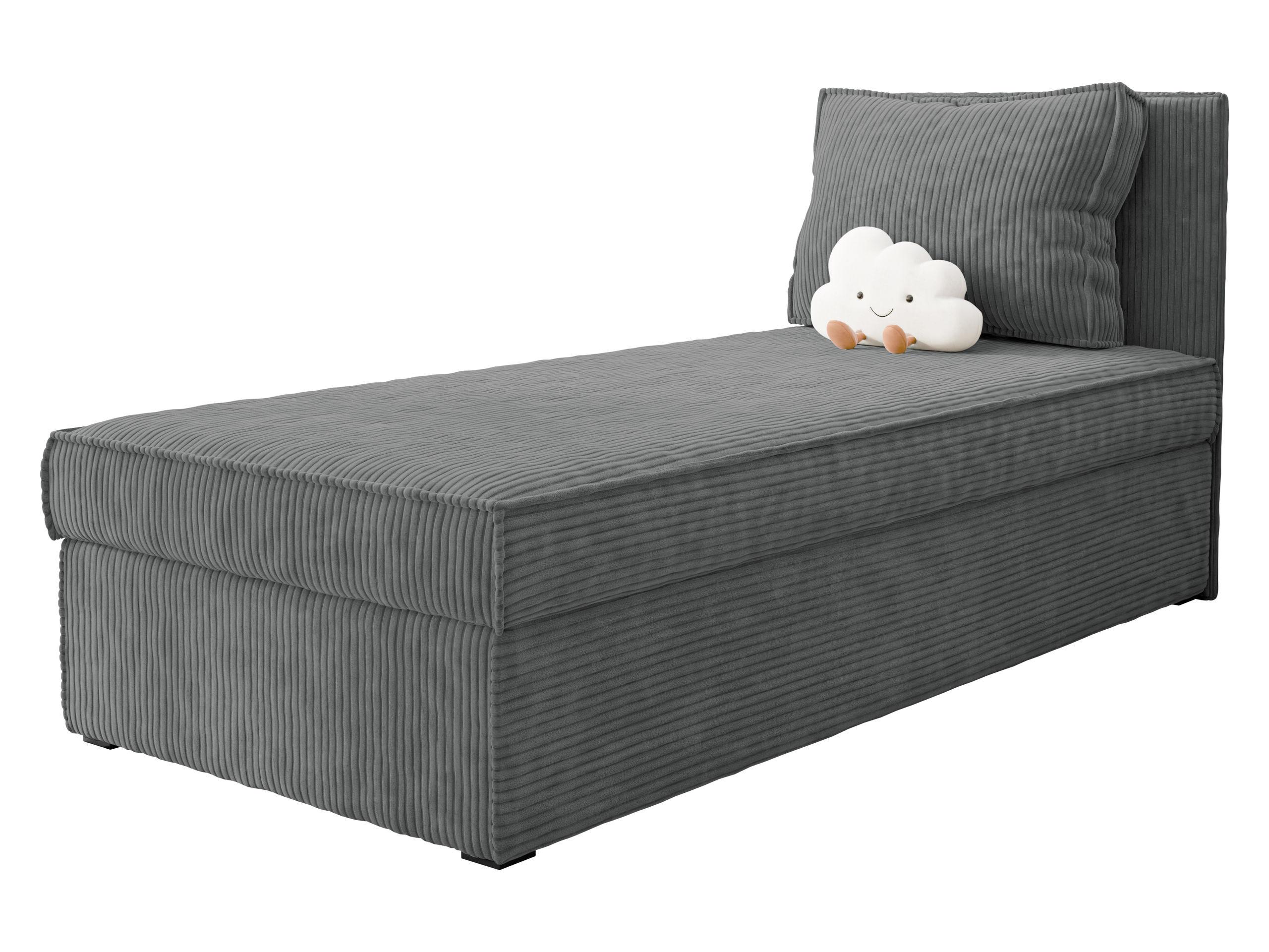 BOXBETT Posi Cord - Schwarz/Grau, Holzwerkstoff/Kunststoff (90/200cm) - MIRJAN24