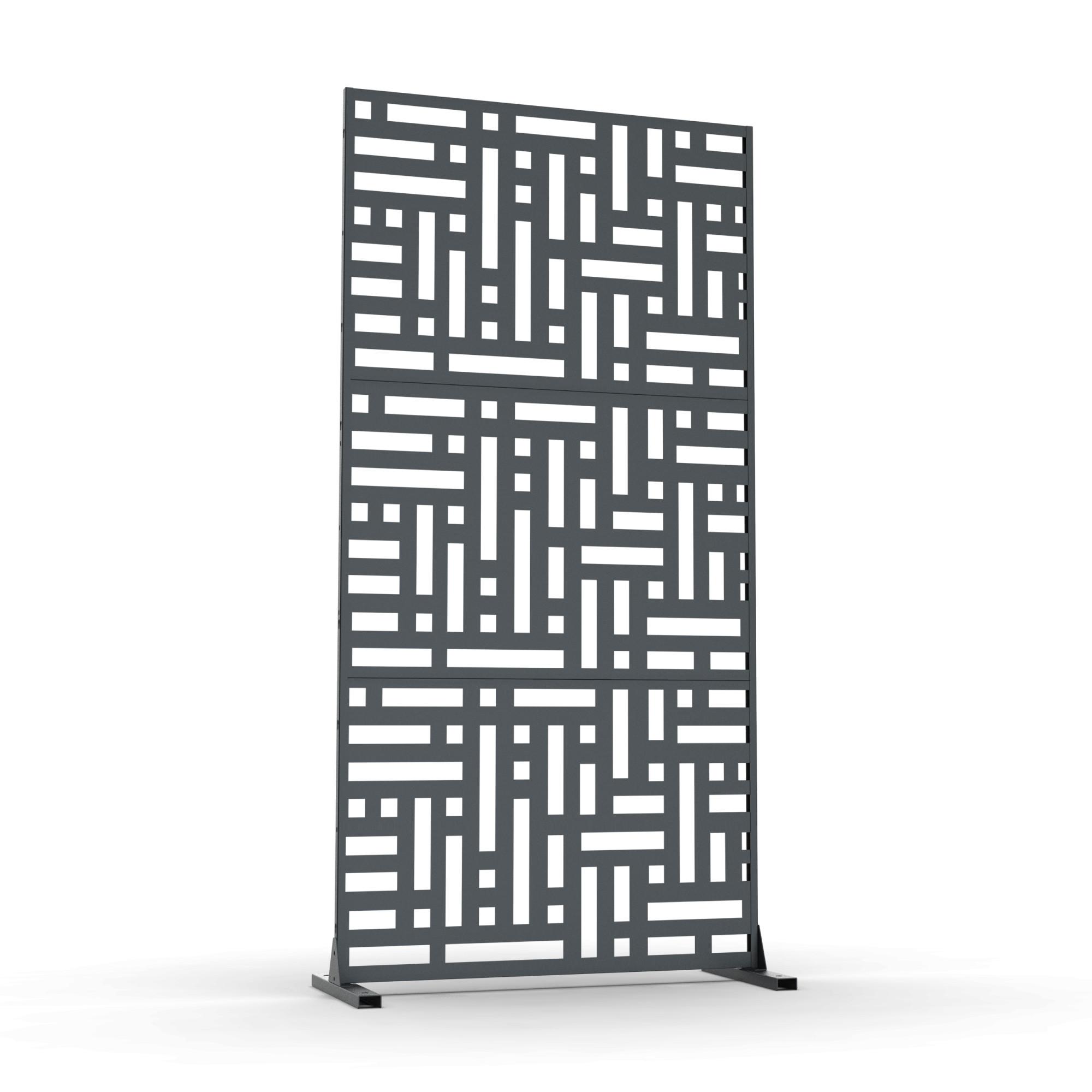 TRENNWAND Bernalda - Anthrazit, Metall (90/180cm) - casa.pro