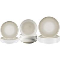 TELLER-SET Sento Home Aura cream 18-tlg. - Creme, Keramik (2/2/2cm) - Seltmann Weiden