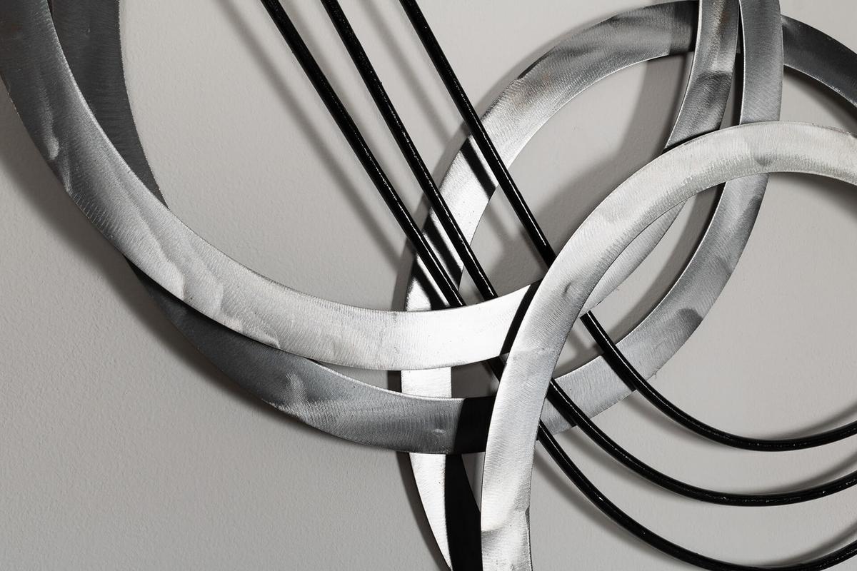 WANDDEKO Silber 115/67 cm - Silberfarben, Metall (3.5/67/5cm) - KUNSTLOFT