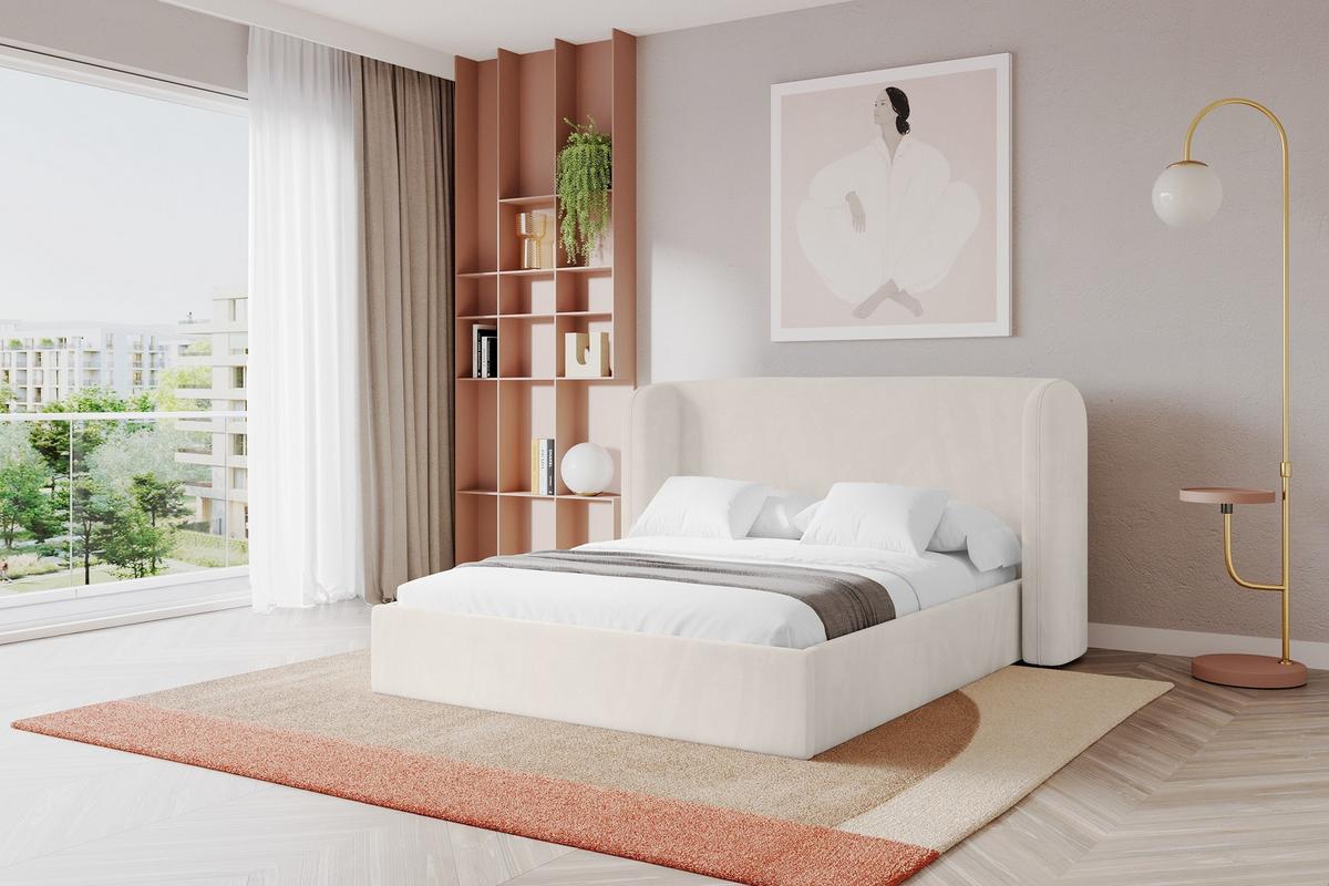 POLSTERBETT mit Bettkasten und Lattenrost, Bett mit Matratze H3/H4 - ESTI 140x200 Beige - Greige, Holzwerkstoff/Textil (140/200cm) - ALTDECOR