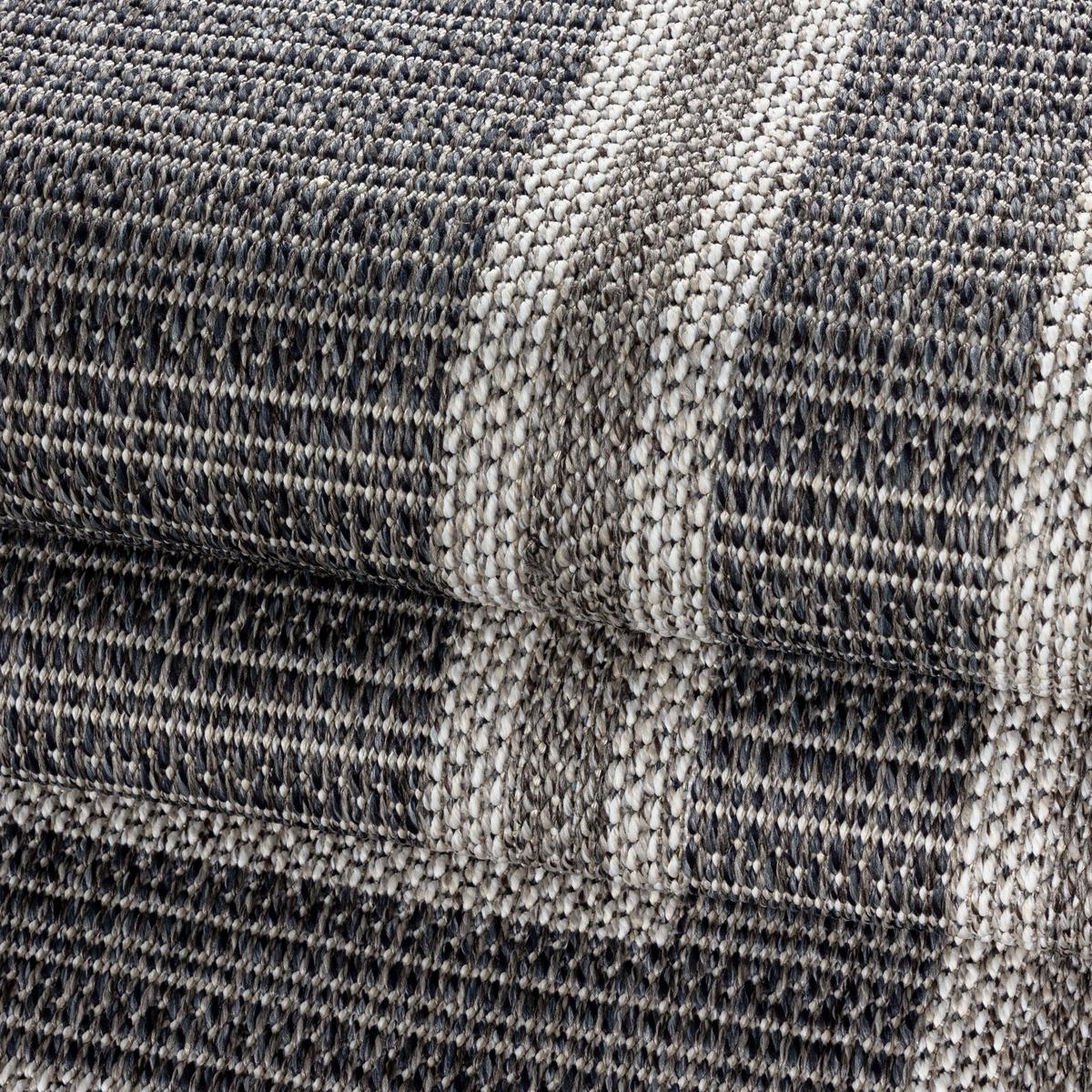 OUTDOORTEPPICH LIRIA, mit Bordüre, Grau, 140 x 200 cm - Grau, Textil (200/140cm) - KADIMA DESIGN